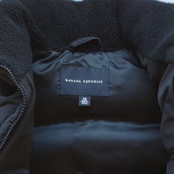 Banana Republic Down Puffer Vest Full Zip Pockets Scandi Girl Cabincore Size XS - Picture 10 of 12